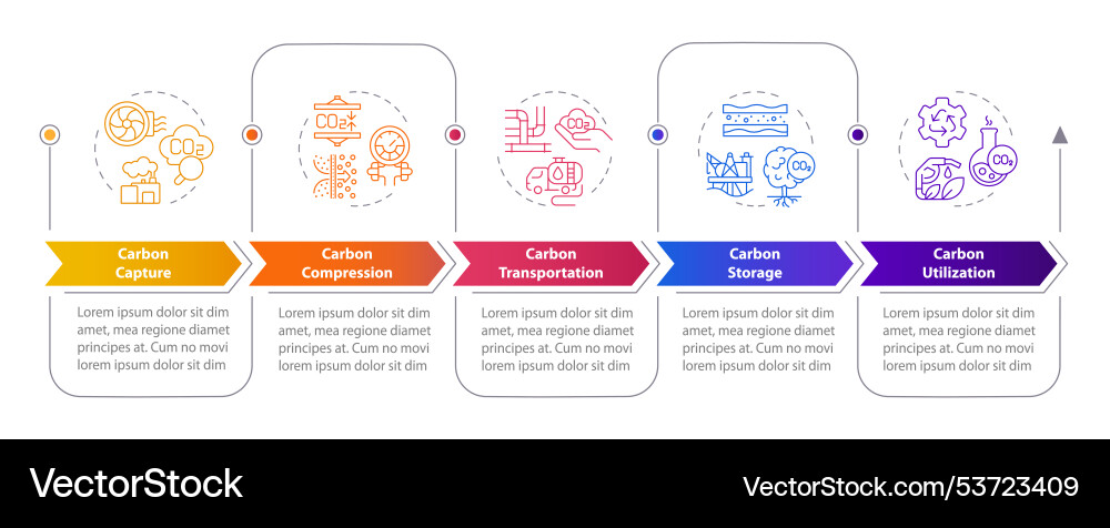 Carbon capture and storage rectangular Carbon capture and storage rectangular vector image