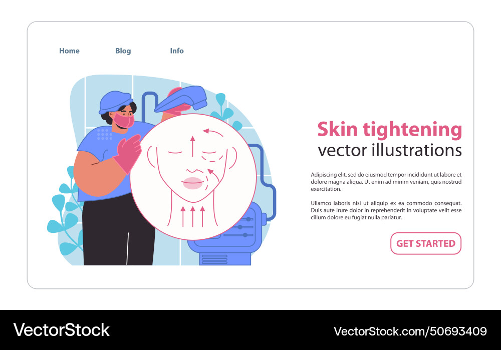 Cutting-edge skin tightening treatment Royalty Free Vector