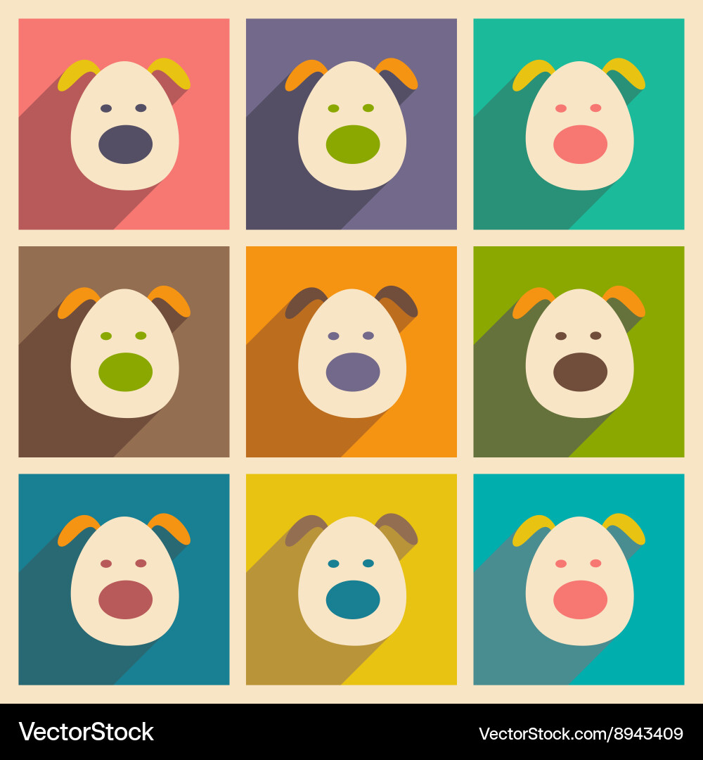 Flat with shadow concept and mobile application Vector Image