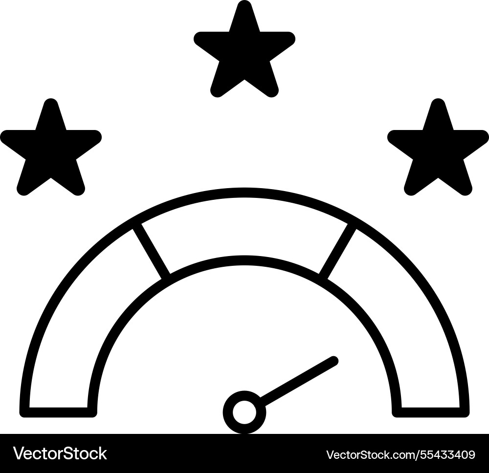 High level speedometer indicator vector image