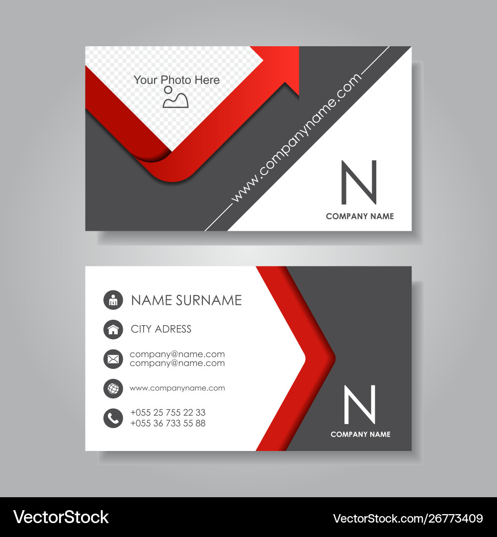 Modern Business Card Template Vector Image