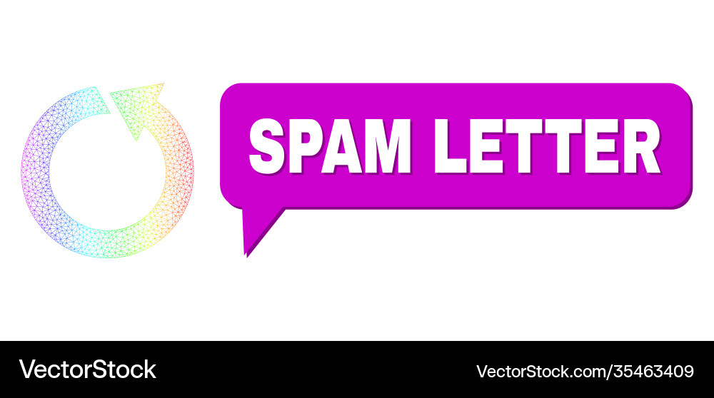 Spektrum Netzwerk Gradient drehen ccw-Symbol und Spam Spektrum Netzwerk Gradient drehen ccw-Symbol und Spam vektorbild
