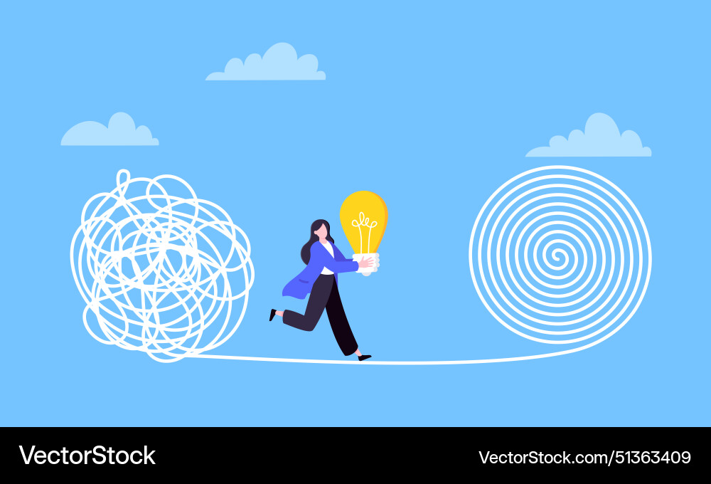Understanding problem solution simplify challenge Understanding problem solution simplify challenge vector image
