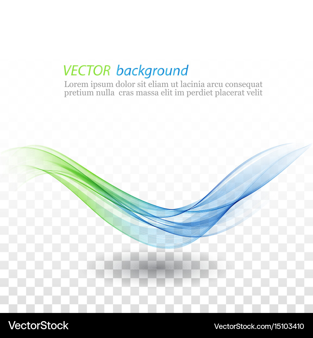 Abstract Blue Green Line Background Vector Image