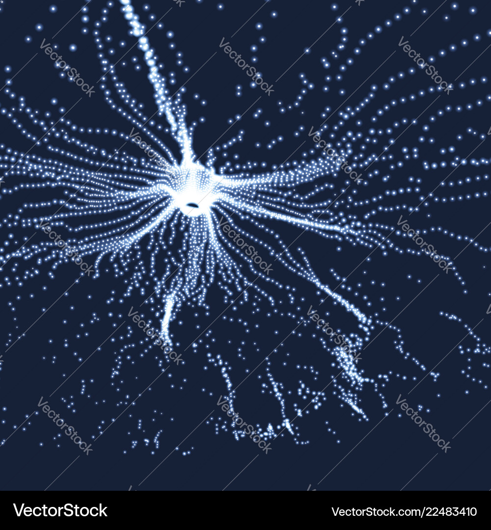 Array with dynamic particles 3d technology style Array with dynamic particles 3d technology style vector image