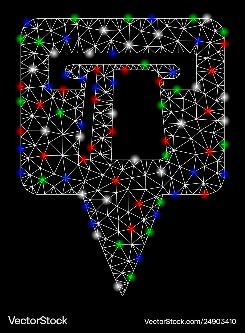 Bright mesh wire frame atm pointer with light Bright mesh wire frame atm pointer with light vector image