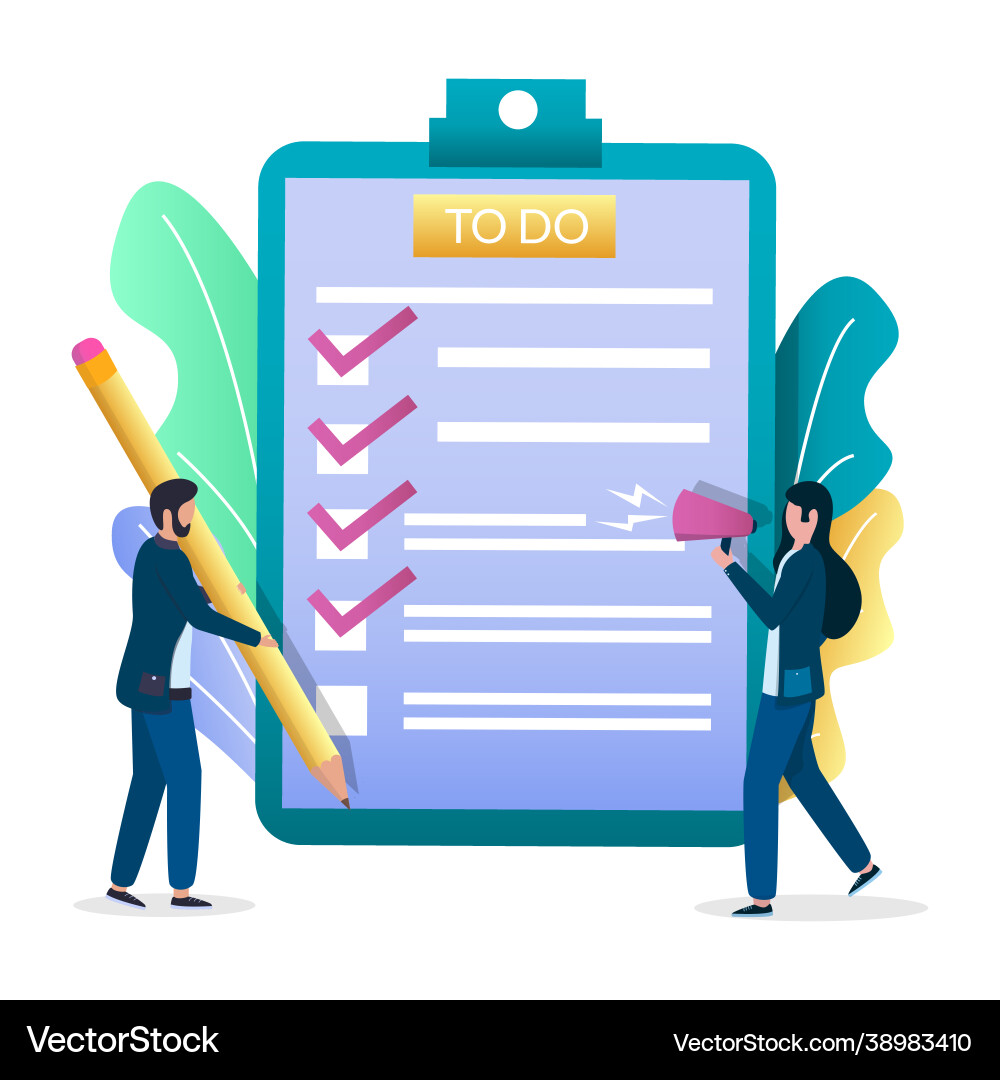 Businessman adding check mark in to do list Vector Image