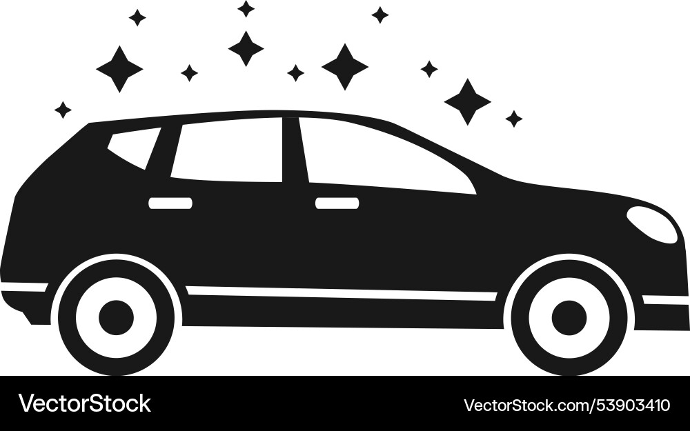 Clean car icon auto washing service symbol Vector Image