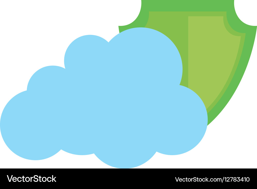 Cloud computing security system vector image