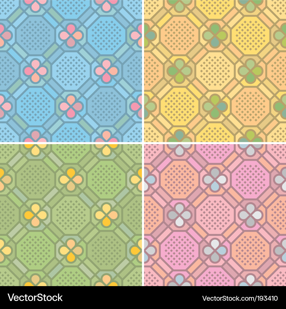 Geometric Tile Patterns Vector Image
