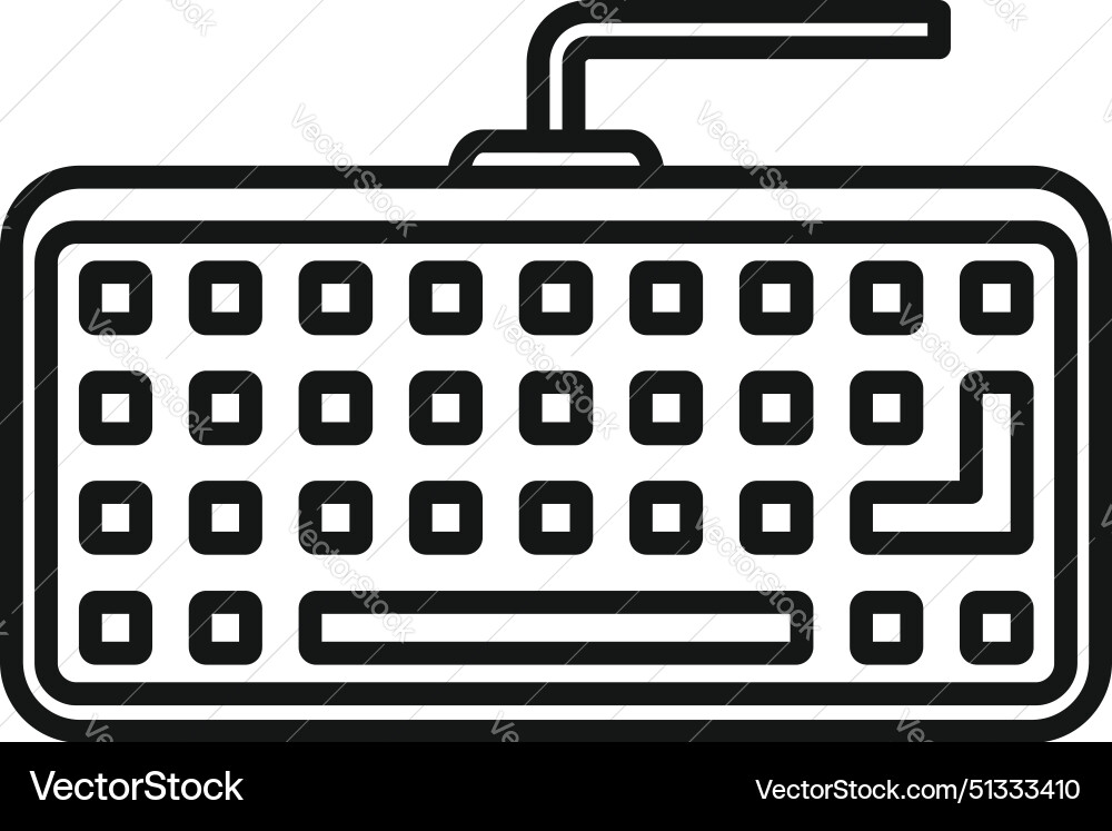 Line art of computer keyboard Vector Image