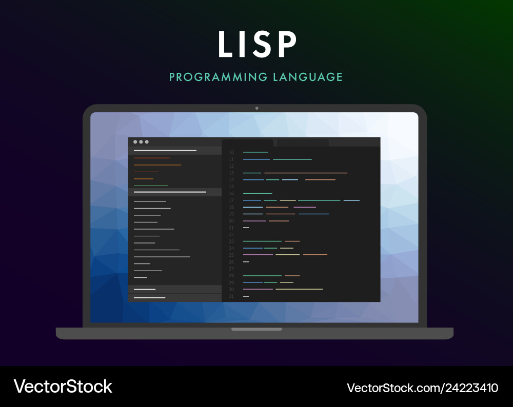Lisp Programmiersprache Vektorbild