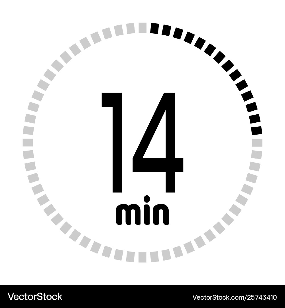 Minutes countdown timer vector image