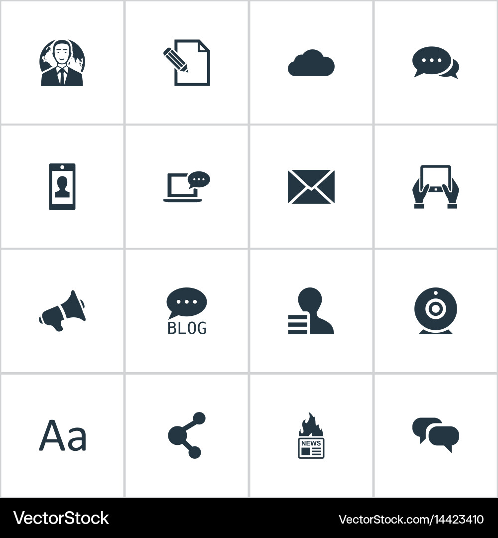 Set of simple user icons vector image