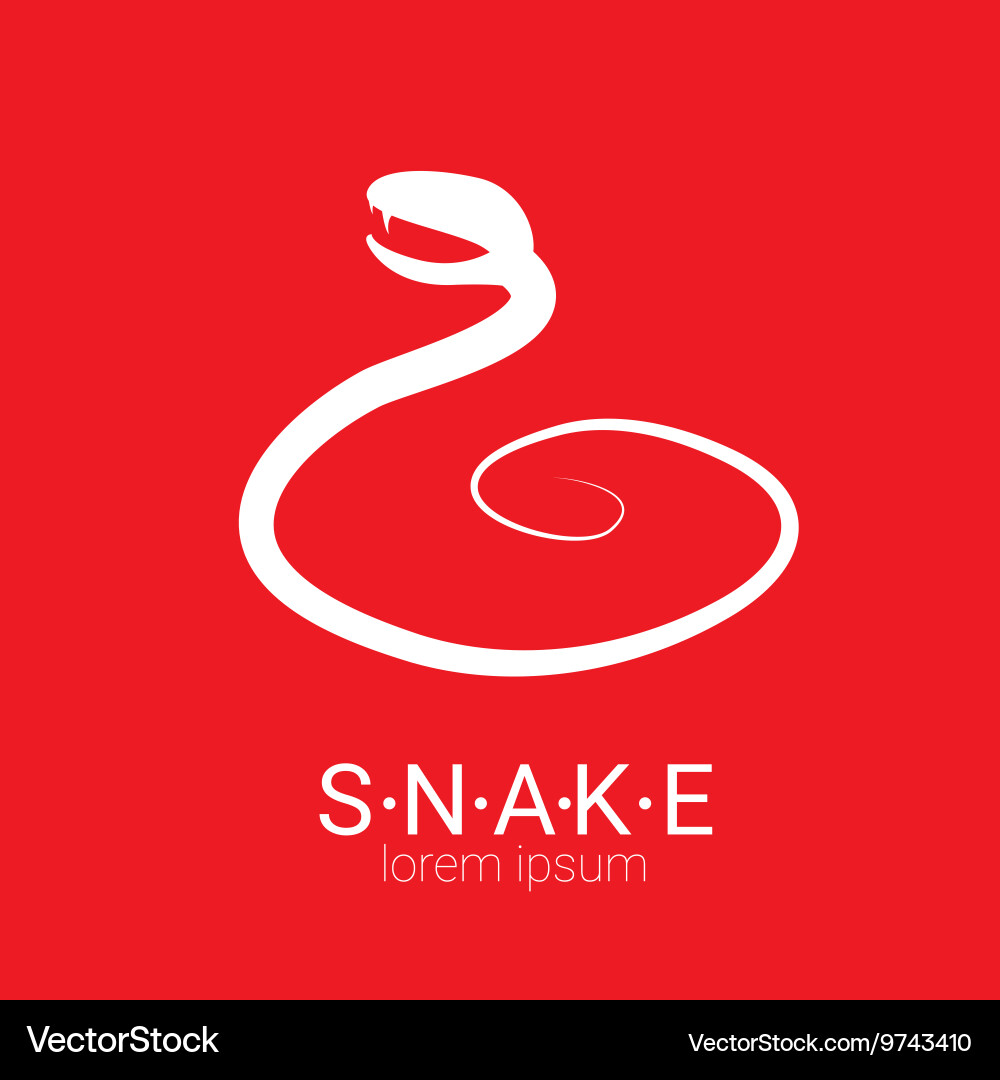 Snake simple logo design element Vector Image