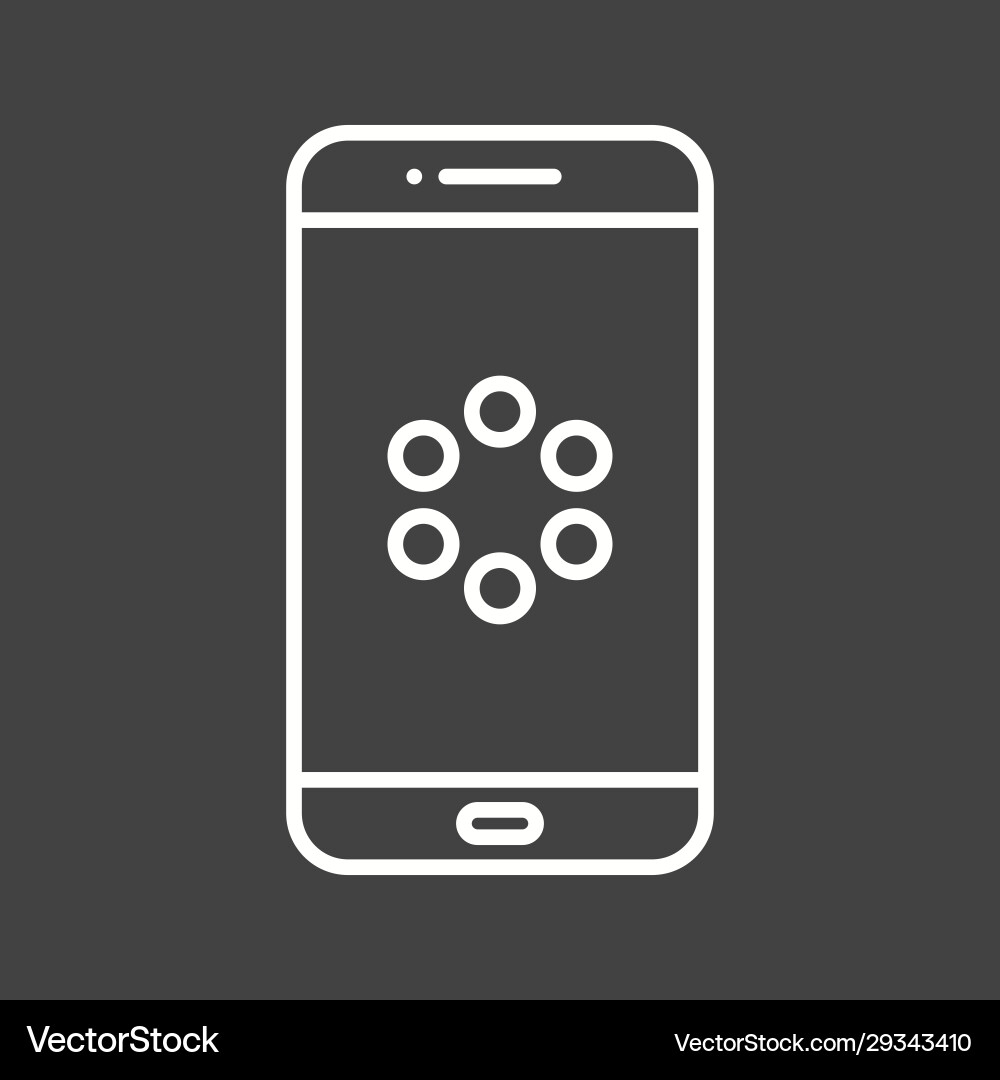 Unique watch synchronization line icon Vector Image