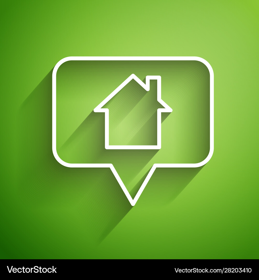 White line map pointer with house icon isolated White line map pointer with house icon isolated vector image