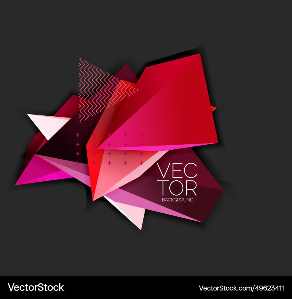 3d triangles geometric abstract background 3d triangles geometric abstract background vector image
