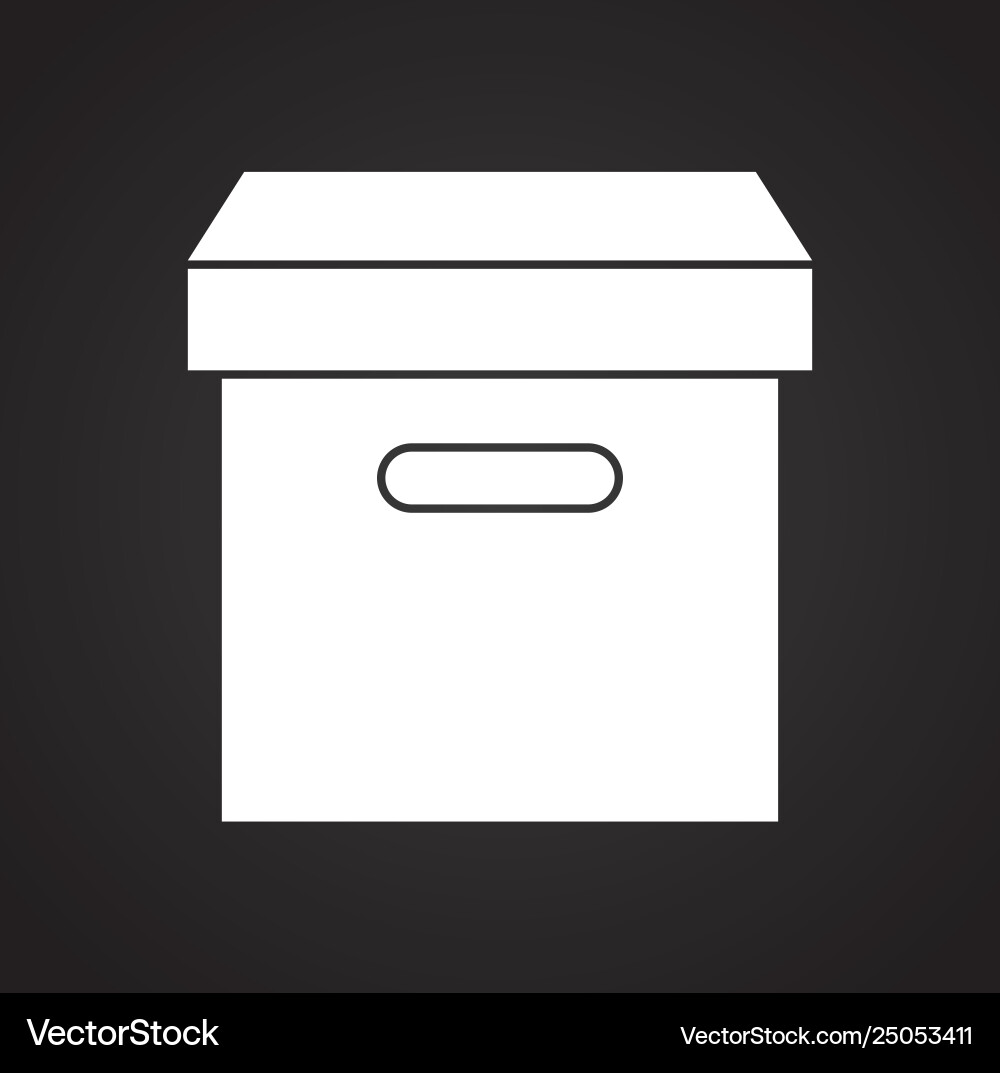 Box icon on background for graphic and web design Box icon on background for graphic and web design vector image