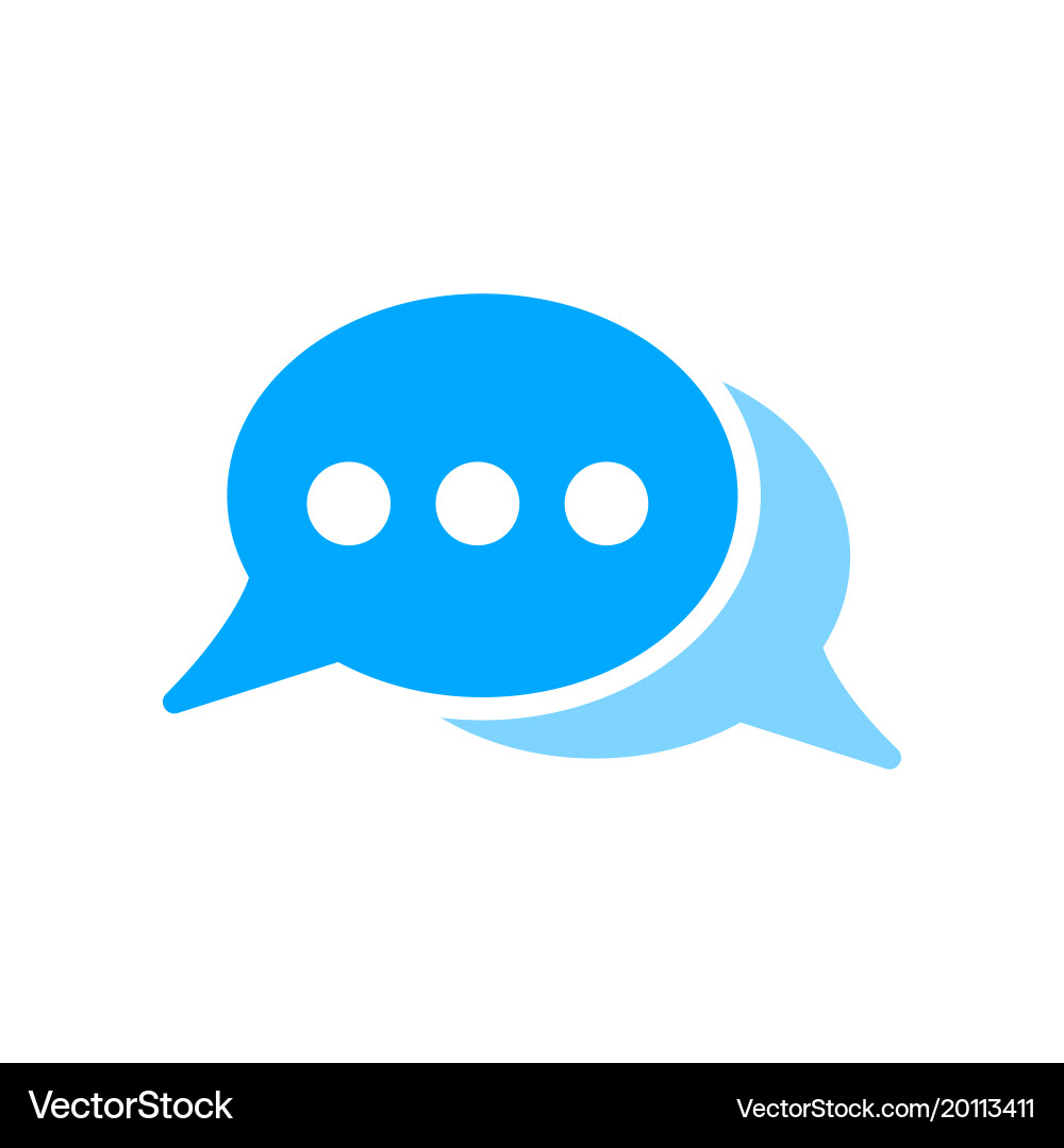 Bubble chat dots message icon vector image