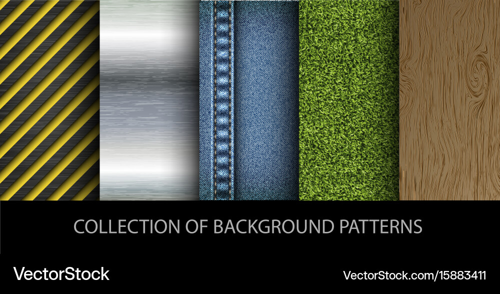 Collection set of background patterns vector image