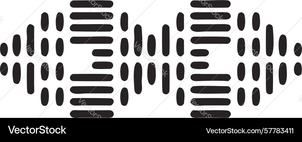 Dynamic pulsating sound wave abstract graphic vector image