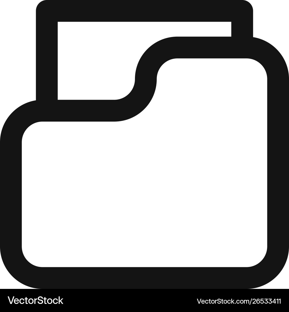 Folder icon in modern style for web site vector image