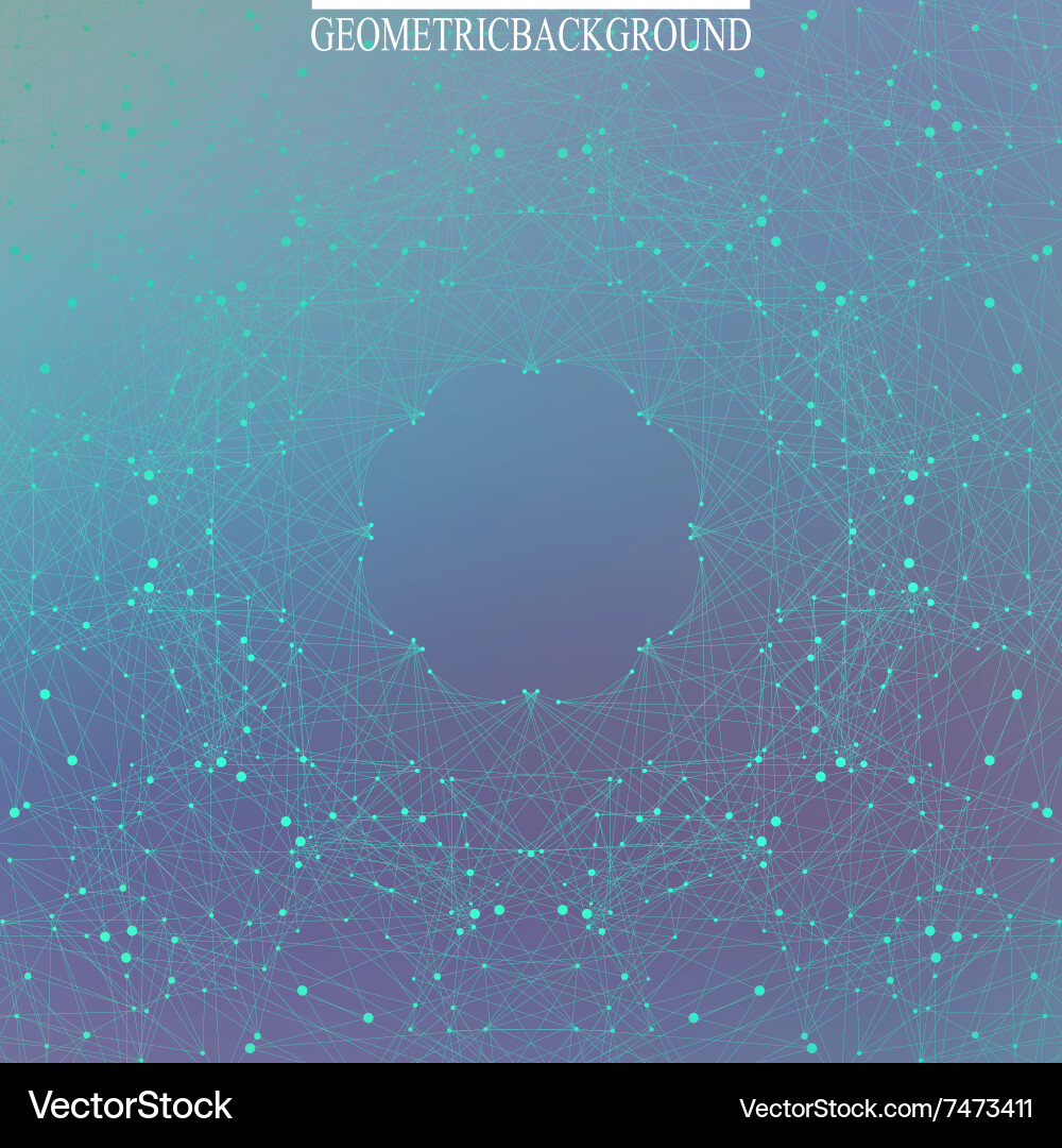 Geometric abstract backdrop with connected lines vector image