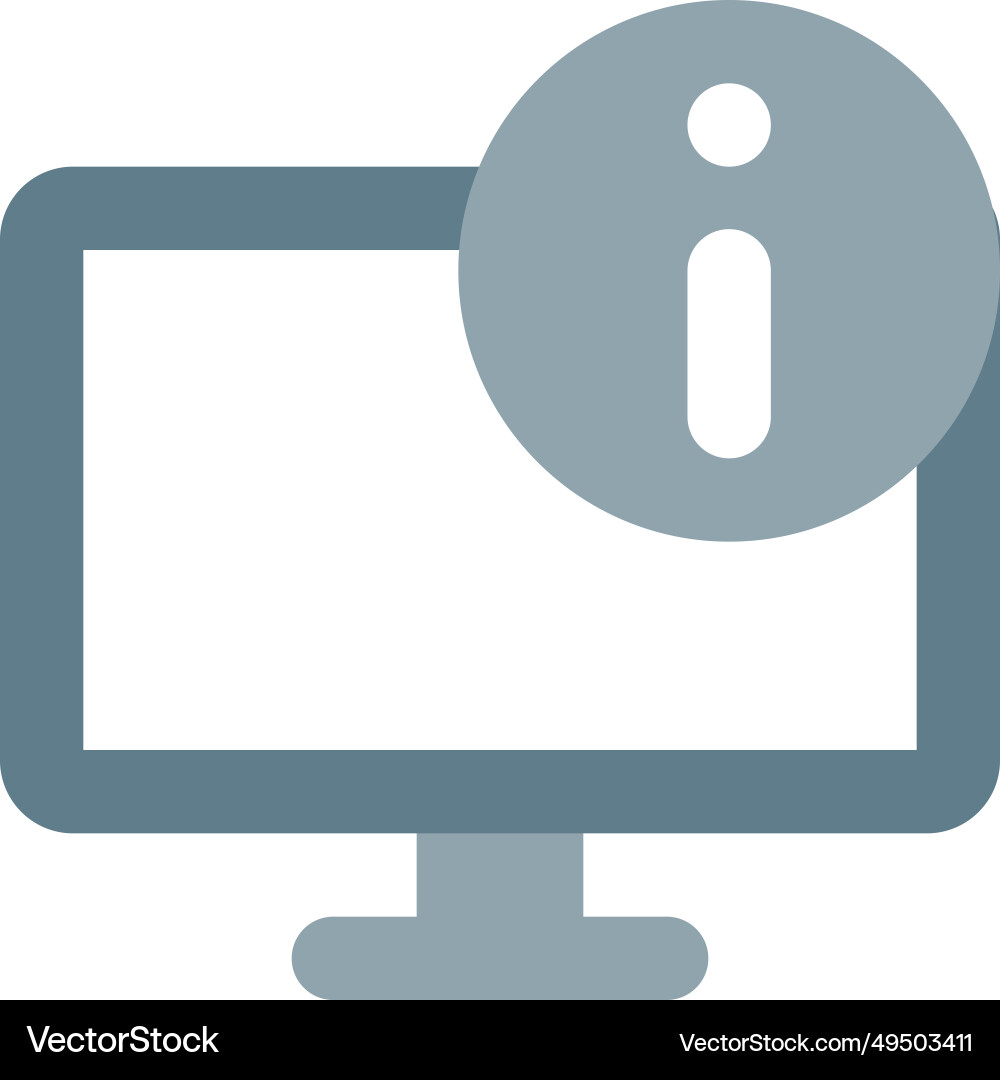 Help or information feature enabled in desktop vector image