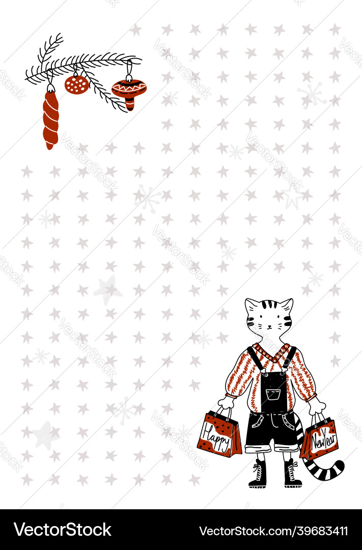 Image with new year christmas layout of notebook Image with new year christmas layout of notebook vector image