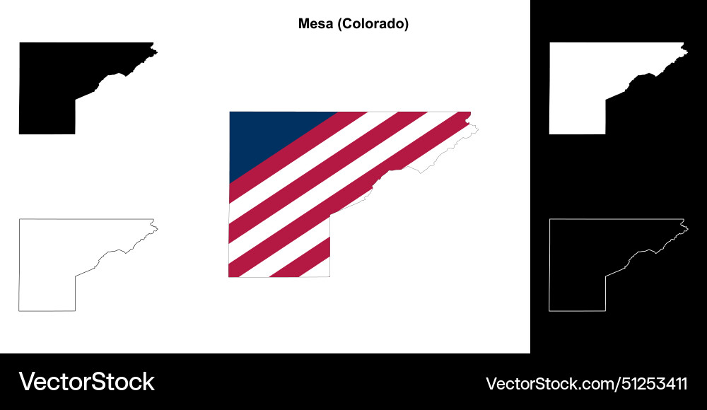 Mesa outline map Vector Image