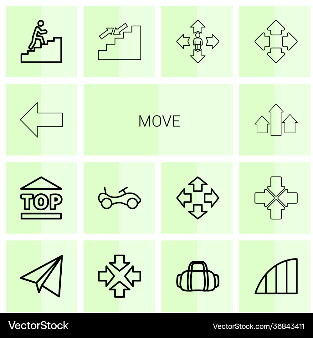 Move icons vector image