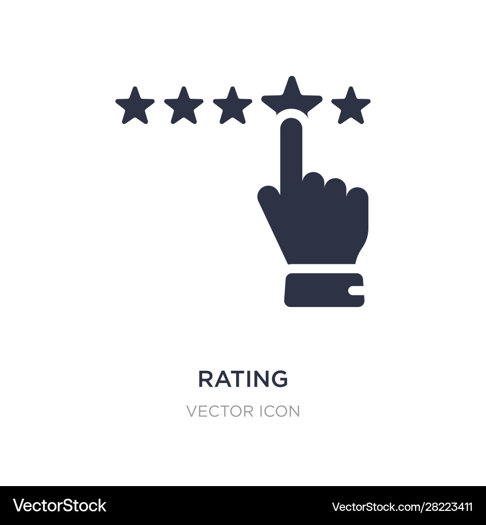 Rating icon on white background simple element Rating icon on white background simple element vector image