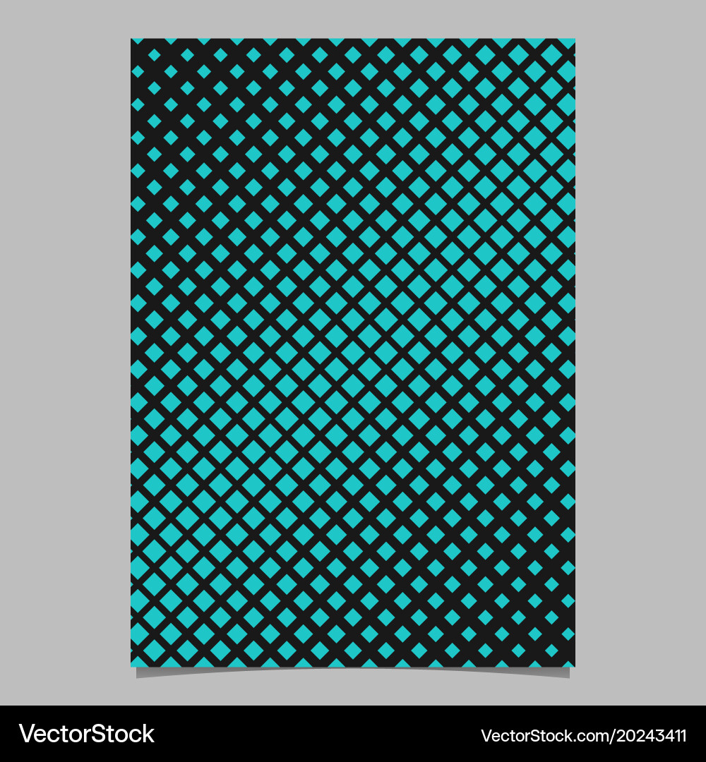 Retro halftone diagonal square pattern background vector image
