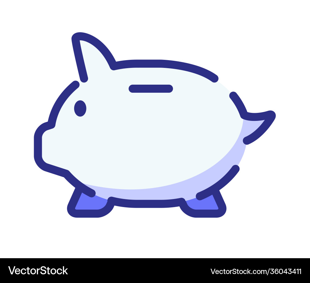 Saving piggy storage single isolated icon Saving piggy storage single isolated icon vector image