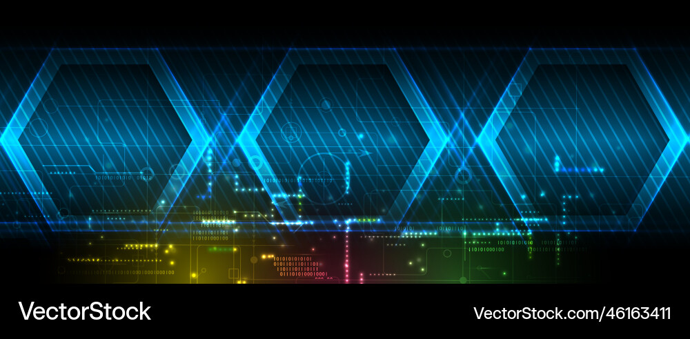 Technology data background idea of global Technology data background idea of global vector image