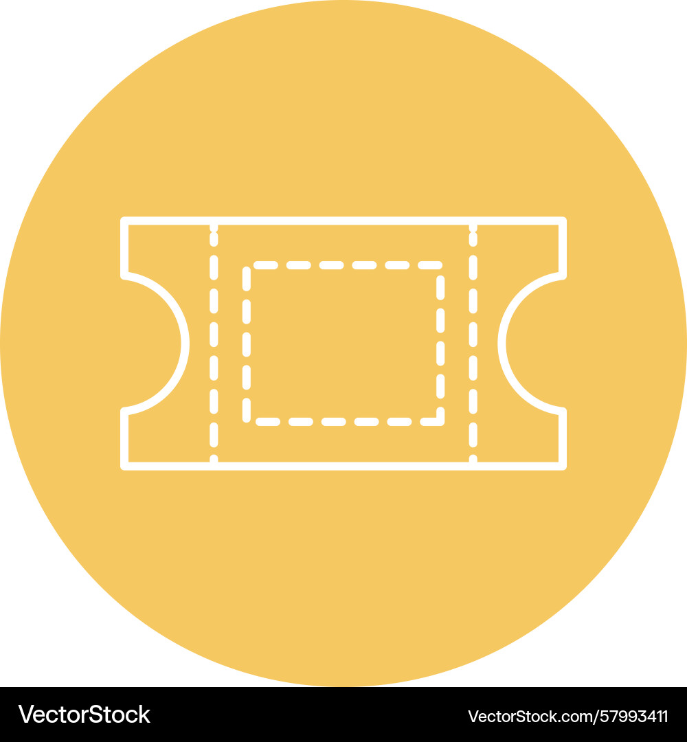 Ticket Line Multi Circle Vector Image