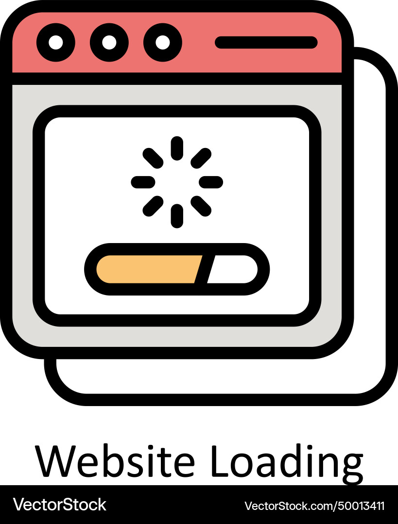 Website loading filled outline icon style i vector image