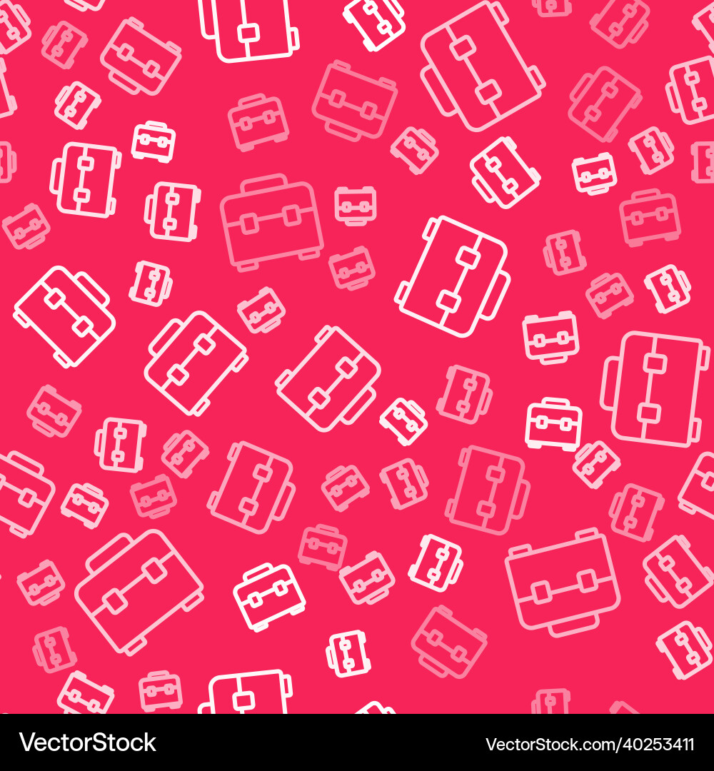White line toolbox icon isolated seamless pattern White line toolbox icon isolated seamless pattern vector image