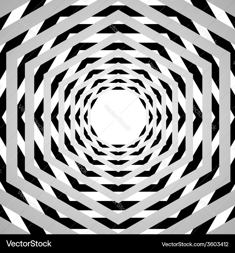 Abstract hexagonal optical vector image