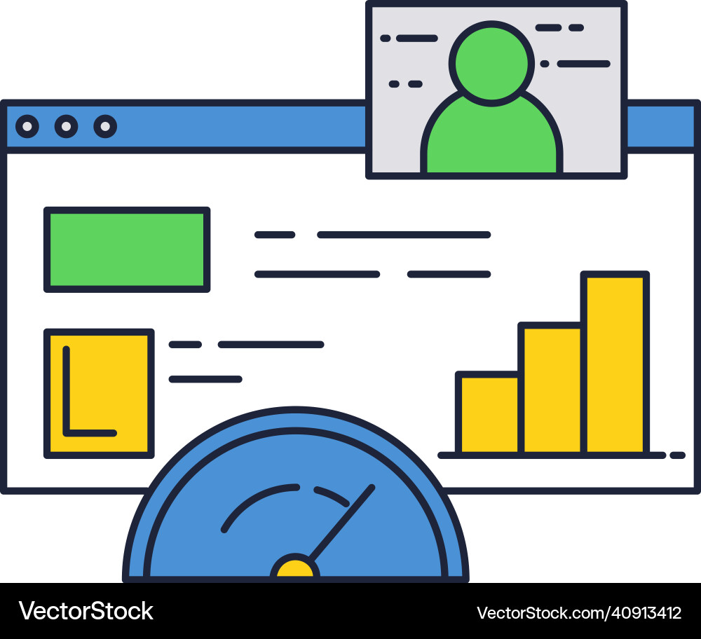 Admin panel design website icon isolated Vector Image