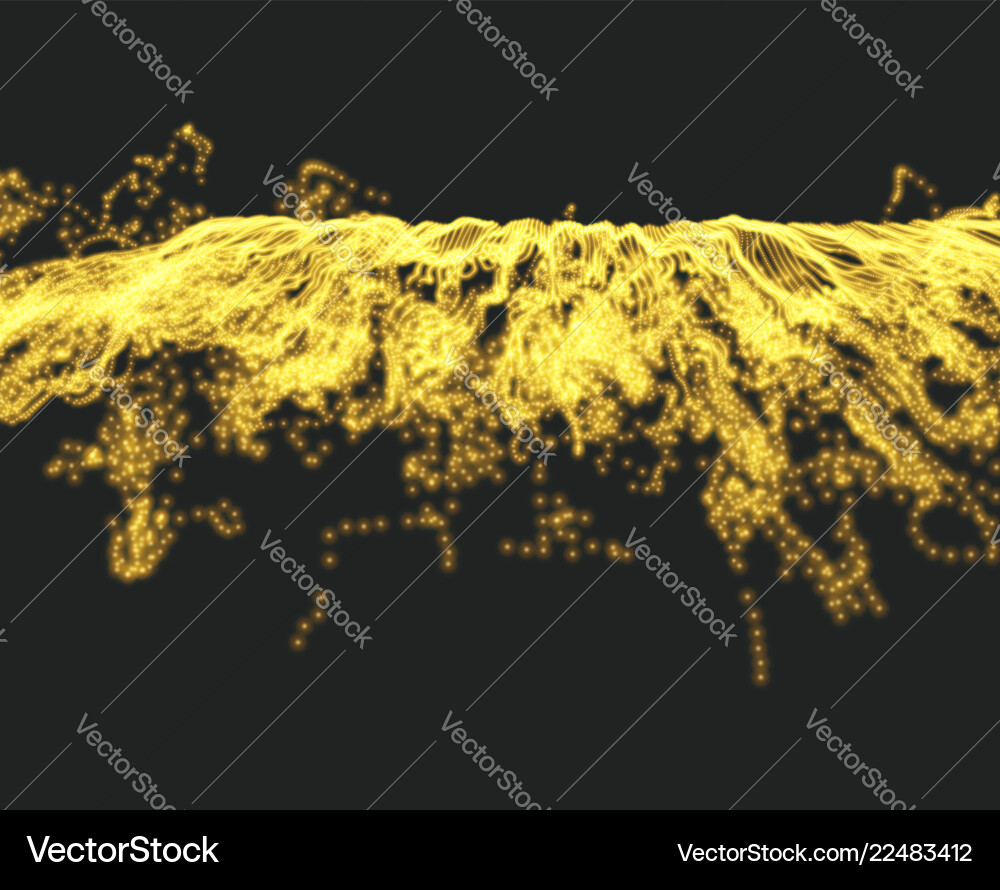 Array with dynamic particles 3d technology style Array with dynamic particles 3d technology style vector image