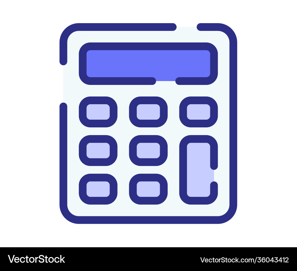 Calculator calculate count single isolated icon Calculator calculate count single isolated icon vector image