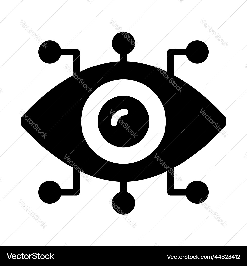 Cyber eye icon user interface as a simple sign Vector Image