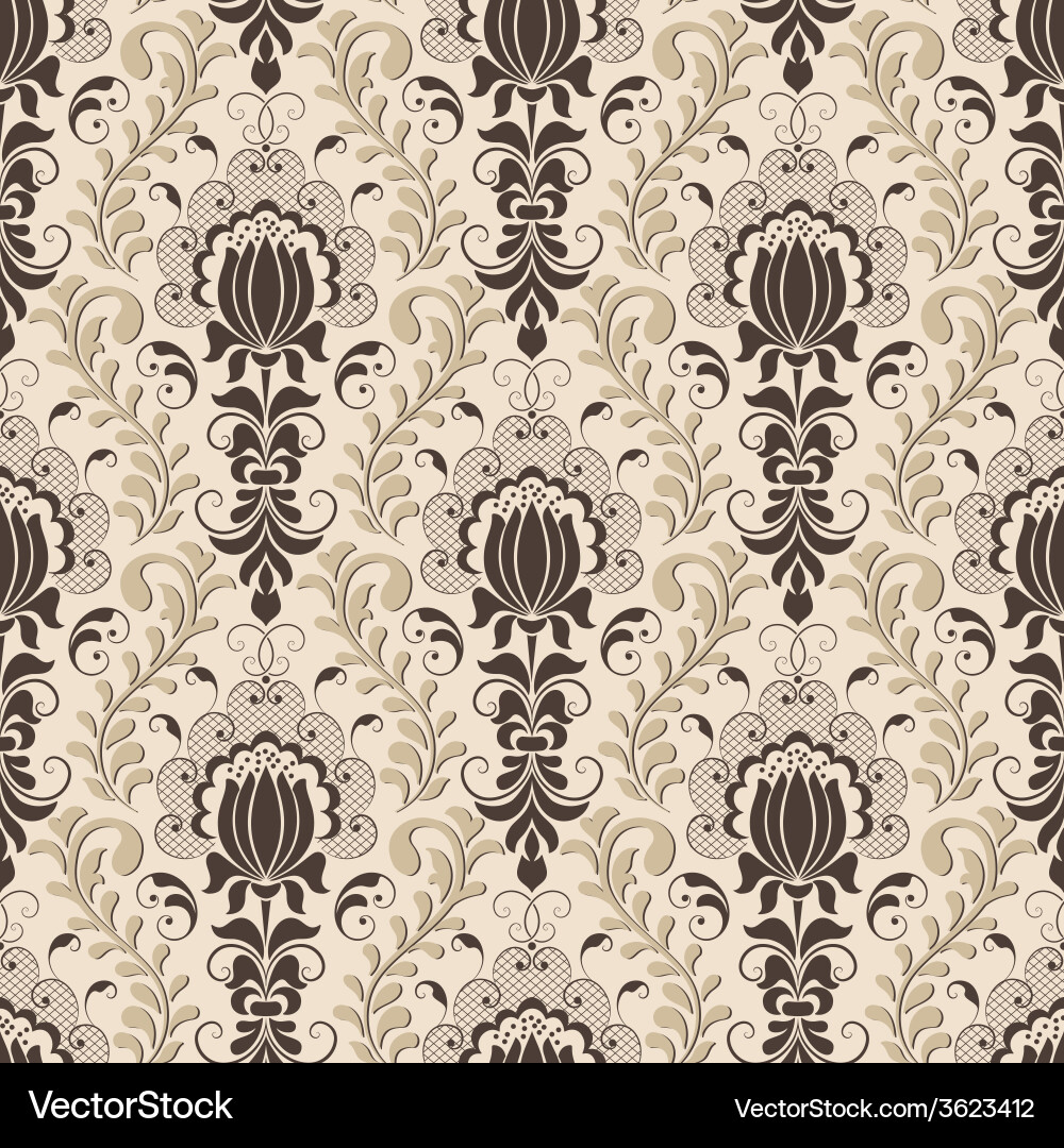 Elegant Damask Pattern vector image