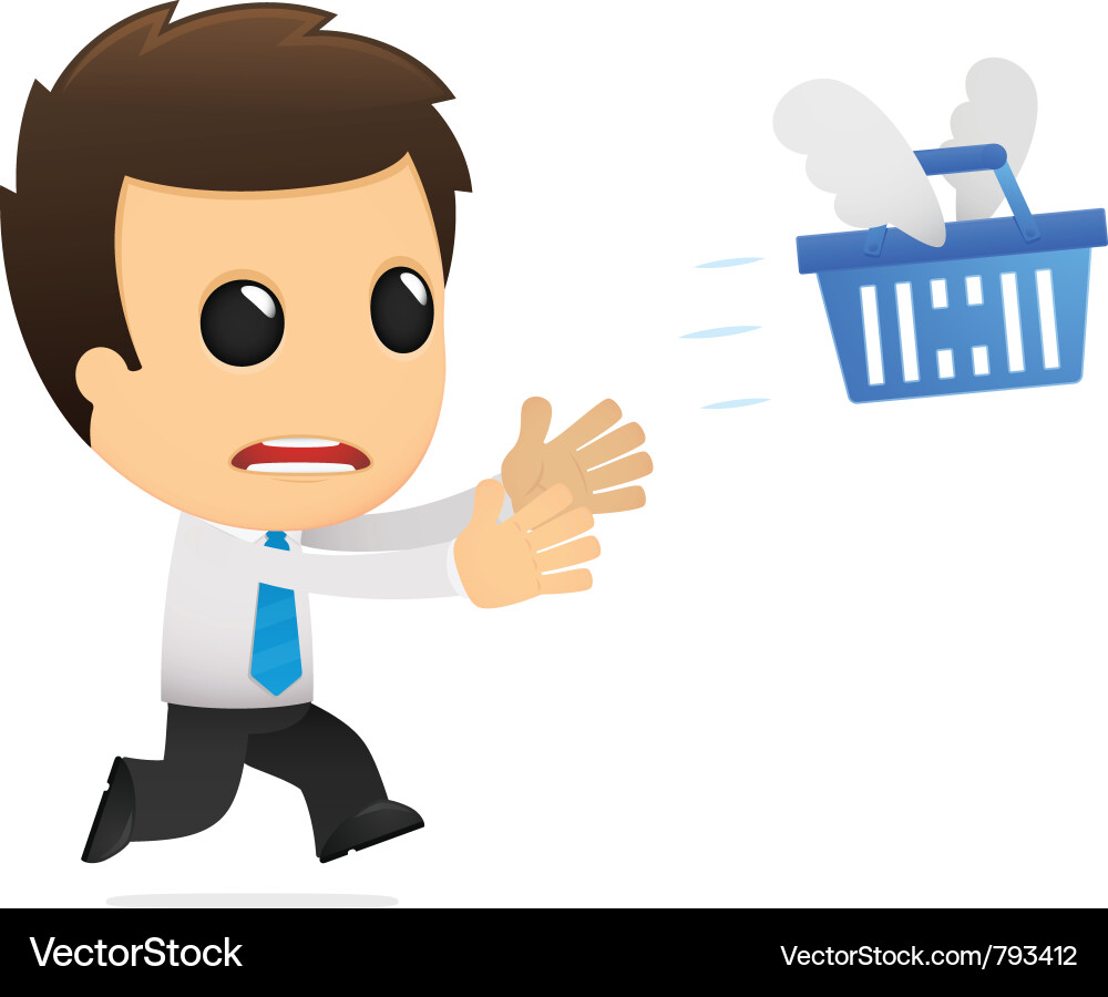 Funny cartoon office worker Vector Image
