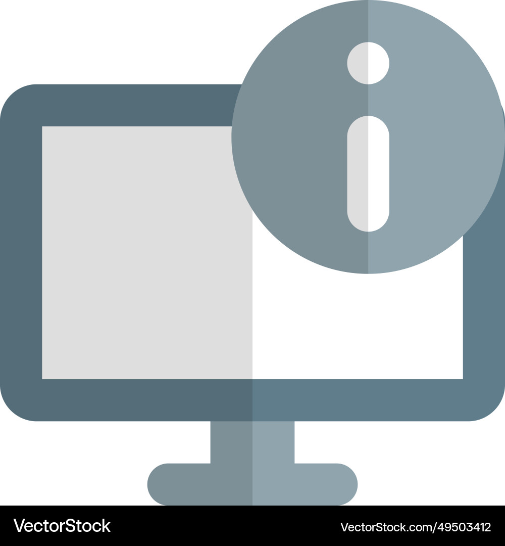 Help or information feature enabled in desktop Vector Image