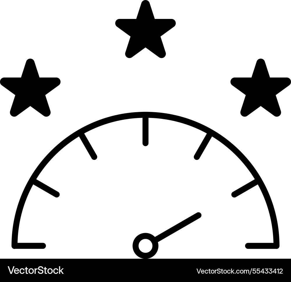 Hight level rating measure vector image