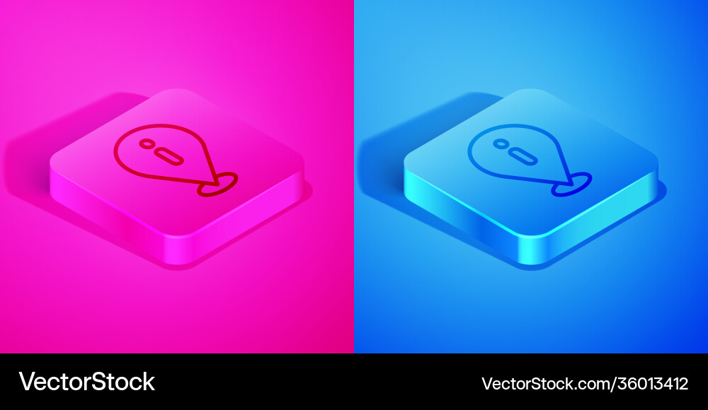 Isometric line location with information icon Isometric line location with information icon vector image