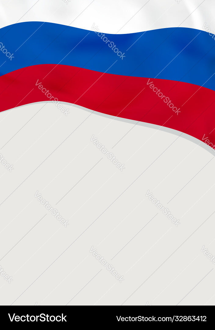 Leaflet design with flag russia template Leaflet design with flag russia template Vector Image